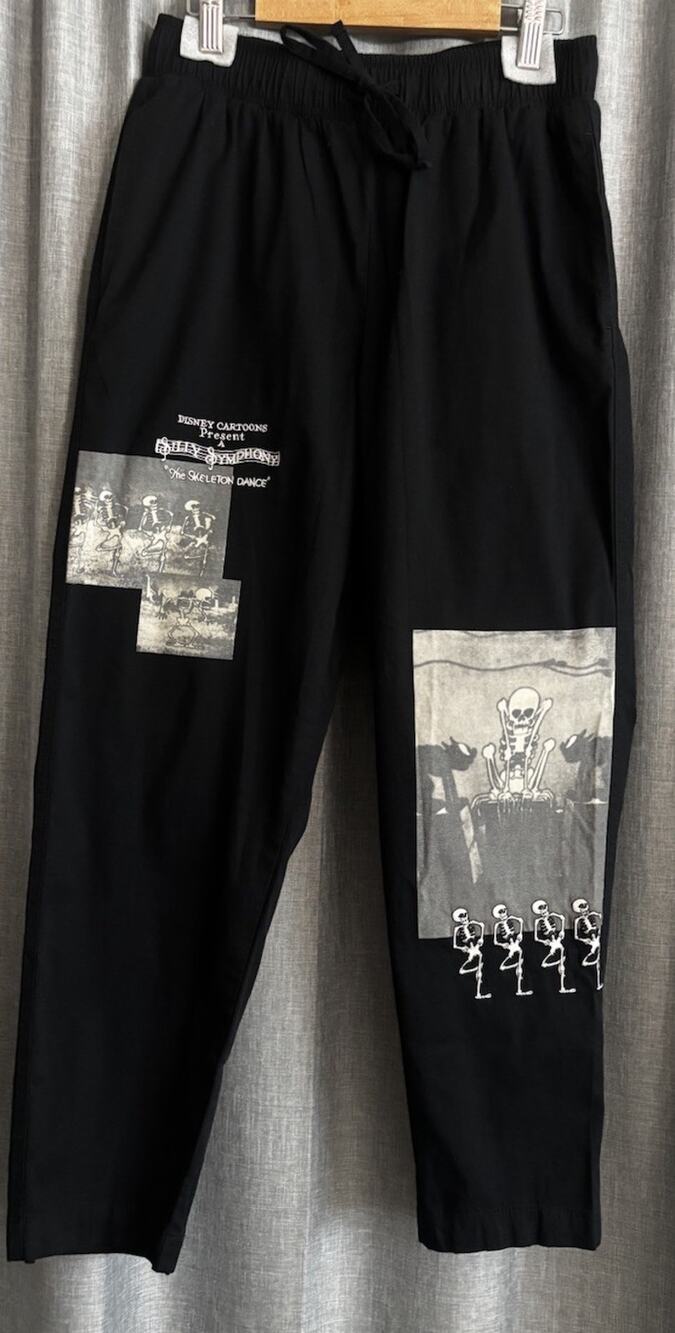 Disney Parks Silly Symphony the Skeleton Dance Pants Size Xsmall Halloween